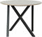 Bijzettafel DKD Home Decor 65 x 65 x 49,5 cm Zwart Metaal Hout Lichtbruin