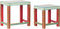 Bijzettafel DKD Home Decor 8424001853243 Natuurlijk Multicolour Acryl Mangohout 45 x 30 x 45 cm
