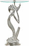 Bijzettafel DKD Home Decor 8424001856459 46 x 46 x 72 cm Kristal Zilverkleurig Transparant Aluminium