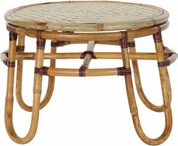 Bijzettafel DKD Home Decor Bamboe Rotan (60 x 60 x 42 cm)
