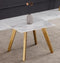 Bijzettafel DKD Home Decor Keramisch Gouden Metaal Wit Modern (60 x 60 x 48 cm)