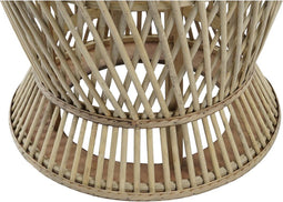 Bijzettafel DKD Home Decor Lichtbruin Bamboe (60 x 60 x 52 cm)