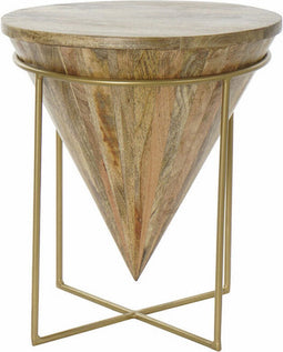 Bijzettafel DKD Home Decor Metaal Mangohout (40 x 40 x 45 cm)