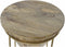 Bijzettafel DKD Home Decor Metaal Mangohout (40 x 40 x 45 cm)