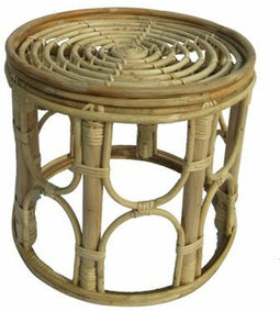 Bijzettafel DKD Home Decor Natuurlijk Rotan (38 x 38 x 38 cm)