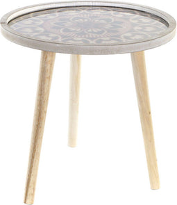 Bijzettafel DKD Home Decor Natuurlijk Zwart 40 x 40 x 41 cm Hout MDF