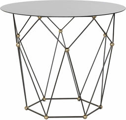 Bijzettafel DKD Home Decor Zwart Metaal Kristal Gouden (70 x 70 x 60 cm)