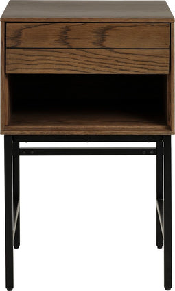 Bijzettafel Donkerbruin Eikenhout - 13kg - 45x40x70cm - Modica