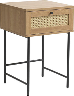 Bijzettafel Eiken Melamine - 45x45x70cm - Giga Living