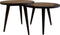 Bijzettafel Eiken rond 56cm zwart