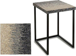 Bijzettafel Grijs Metaal Parelmoer spaanderplaat (47 x 62 x 47 cm)