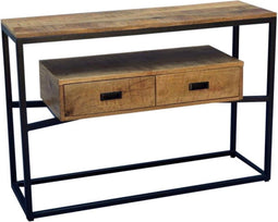 Bijzettafel Mango Len met 2 lades - 110 cm