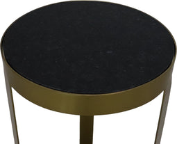 Bijzettafel Marmer - Ø30x50 - Zwart/goud - Design Bijzettafel - Marmer/metaal tabel