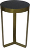 Bijzettafel Marmer - Ø30x50 - Zwart/goud - Design Bijzettafel - Marmer/metaal tabel