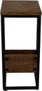 Bijzettafel met magazine rek Mosaic - 30x38x65 - mangohout/metaal