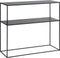 Bijzettafel Metaal Zwart - 90cm - 1 Plank - Tafel Pebble - Giga Living