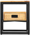 Bijzettafel / Nachtkastje Industrieel Design | Mangohout en Staal | 45x35x50