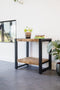 Bijzettafel / Nachtkastje Industrieel Design | Mangohout en Staal | 60x40x60