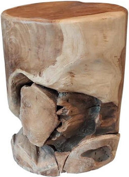 Bijzettafel natural line - Massief gerecycled teakhout