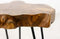 Bijzettafel - ø40 cm - teak wortelhout/metaal