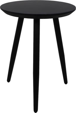 Bijzettafel - ø40x50 - Zwart - Acaciahout/ijzer