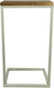Bijzettafel Read - 38x30x65 - Naturel/wit - Mangohout/metaal