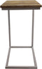 Bijzettafel Rick - 35x45x65 - Naturel/wit - Mangohout/metaal
