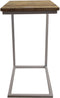 Bijzettafel Rick - 35x45x65 - Naturel/wit - Mangohout/metaal