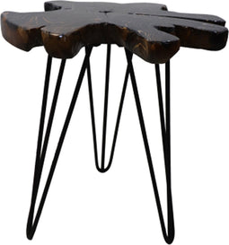 Bijzettafel rond - ø45-55x40 - Teak/Epoxy