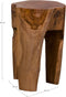 Bijzettafel Roze Teak Met Drie Poten - 26x26x40cm - House Nordic