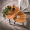 Bijzettafel set/2 driehoek organisch - Massief acacia naturel