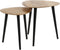Bijzettafel set/2 driehoek organisch - Massief acacia naturel