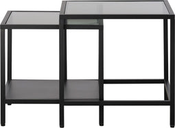 Bijzettafel set - Metaal Zwart - 12kg - Bronco