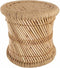 Bijzettafel Set Van 2 Naturel Bamboe - Boho Salontafel - Bohemian Bijzettafeltjes - Tafeltjes van Bamboe en Hennep