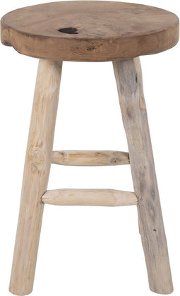 Bijzettafel Teakhout Met Vier Poten- 30x30x45cm - House Nordic