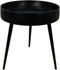 Bijzettafel Ventura - ø40 cm - zwart - mangohout/ijzer