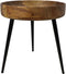 Bijzettafel Ventura - ø40x42 cm - naturel - mangohout/ijzer