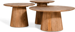 Bijzettafel Viktor Lichtbruin - Ø 60 cm - Mangohout