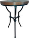 Bijzettafel Waai - mangohout - zwart stalen onderstel - 43 x 43 x 64 cm