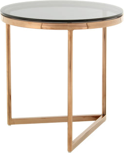Bijzettafel Wynona 125 Grijs / Roségoud | Salontafel | Rond