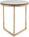 Bijzettafel Wynona 125 Grijs / Roségoud | Salontafel | Rond
