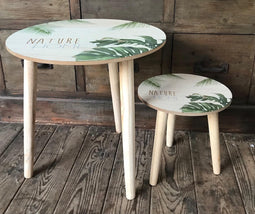 BIJZETTAFELTJE NOOR LIVING NATUREL 25 CM (50327).