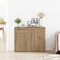 vidaXL - Dressoir - ambachtelijk - spaanplaat - hout - ambachtelijk - eikenkleurig