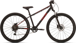 Bike Fun the Beast 24 inch atb fiets alu 6v schijfrem mat zwart/rood