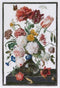 Thea Gouverneur - Borduurpakket met telpatroon - 785A - Voorgesorteerde DMC Garens - Stilleven met bloemen in een glazen vaas. Jan Davidsz. de Heem. 1650 - 1683 - Aida - 72 cm x 49 cm - DIY Kit