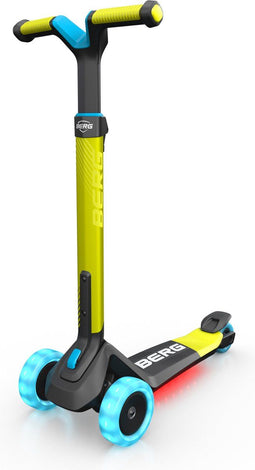 BERG Nexo Step - Kinderstep - Opvouwbaar - In hoogte verstelbaar - Incl. LED-deck + LED wielen - 2 tot 12 jaar - Lime