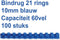 Bindrug gbc 10mm 21rings a4 blauw