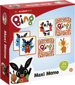 Bing maxi memo spelletje met extra grote kaarten - educatief speelgoed - junior geheugenspel - Bambolino Toys