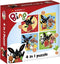 Bing puzzel 4 in 1 educatief peuter speelgoed - kinderpuzzel 4x6x9x16 stukjes leren puzzelen - cadeautip puzzel 3 jaar en ouder - Bambolino Toys