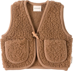 Binibamba Bruno merino snuggle vest - Bruin